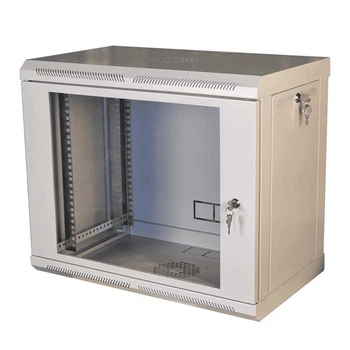 Шкаф телекоммуникационный 19", настенный 9U (505х600х350) двери акрил, серый