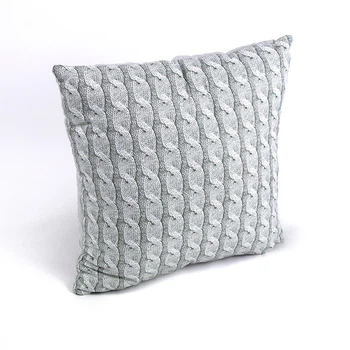 Подушка Руно 40x40 - Grey Braid велюр серая (22506)