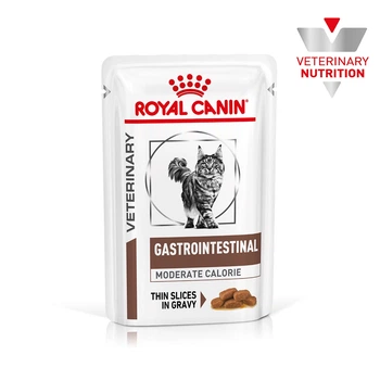 Вологий корм для дорослих котів ROYAL CANIN Роял канін GASTRO-INTESTINAL MODERATE CALORIE CAT Pouches 0.085 кг x 12 шт.