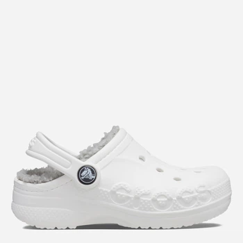 Детские кроксы-сабо утепленные для девочки Crocs Baya Lined Clog T 207501-11H 22-23 (C6) Белые (191448873223)