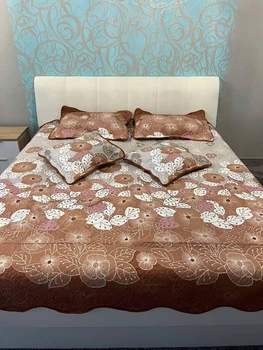 Покривало Євро 220х240 з наволочками 2 шт 50×70 см + 2 шт 50×50 см Коричневий