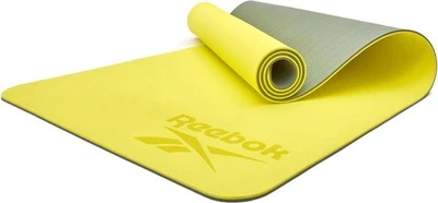 Коврик для йоги двусторонний Reebok DOUBLE SIDED YOGA MAT желто-серый RAYG-11042GR