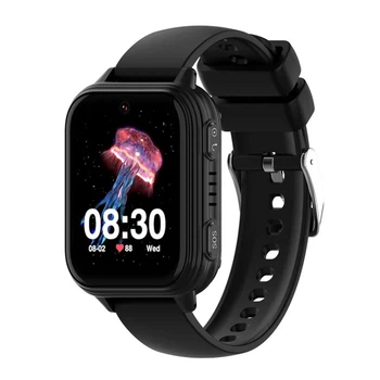 Детские смарт часы KT33 Black с AMOLED экраном, GPS, прослушивание, пульсометром, мощная батарея 900 мАч