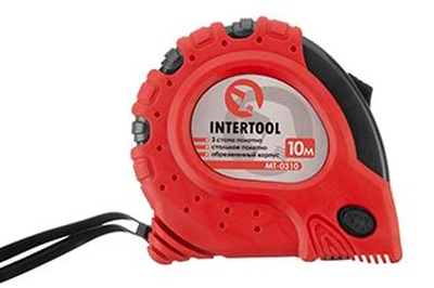 Рулетка Intertool 10 м х 25 мм супер-магнит