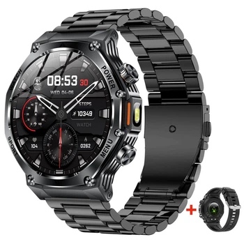 Смарт-годинник UWatch Surf X Pro Black Steel з GPS дисплей 1.8" з двома ремінцями