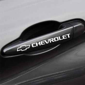 Наклейки на ручки Chevrolet 14,0*1,2 cм белый