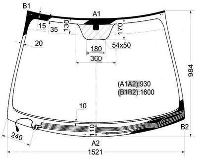 Скло лобове Securit для HYUNDAI SONATA 05-10 (NF) 4130AGSBLHV