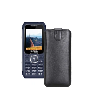 Витяжка з екошкіри для телефону Sigma mobile X-style 341 BRO Чорний