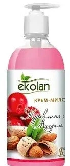 Крем мило Ekolan Журавлина Мигдаль 1000 мл з дозатором