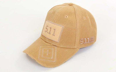 Кепка бейсболка тактическая 5.11 Tactical с липучкой под шеврон хаки