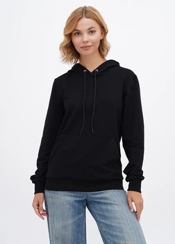 Жіноче трикотажне худі з капюшоном і манжетами HiBrand M Чорний (hb1457348690)