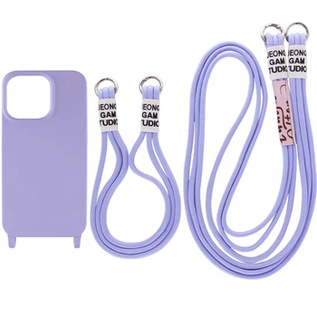 Чехол TPU two straps California для iPhone 13 Pro Max Lilac