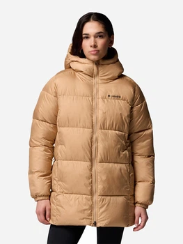 Куртка зимова жіноча Columbia Omni-Shield Puffect II Mid Hooded Jacket 2088471CLB-262 M Пісочна (0990059983358_0198711207594)