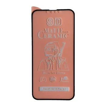 Захисне скло Ceramic MATTE для iPhone 13/13 Pro чорне тех. пак.
