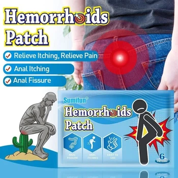 Пластыри для лечения геморроя Sumifun Hemorrhoids Patch, 6 шт
