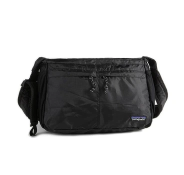 Большая сумка-трансформер через плечо Patagonia Courier Bag. Сумка 2в1 Patagonia черная.