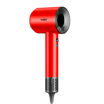 Фен профессиональный VGR V-445 RED, 3 уровня обдува, 4 уровня температуры, 1600 Вт, 110000 RPM