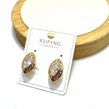 Серьги Xuping с прозрачным камнем, золотистого цвета 10мм*20мм 20/20166