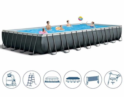 Басейн каркасний 8в1 Intex 26378, 975 x 488 x 132 см