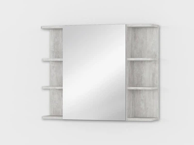 Зеркало в ванную комнату My Room VK-23 с полками 794x640x212 мм Бетон