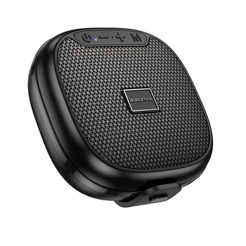 Компактна портативна бездротова Bluetooth колонка акустика Borofone BR47 Star sports BT speaker 500 мАг |Bluetooth 5.4, FM, TF-карта, TWS, USB, AUX, 5 Вт, до 3 годин роботи, функція кріплення на рюкзак| Чорний