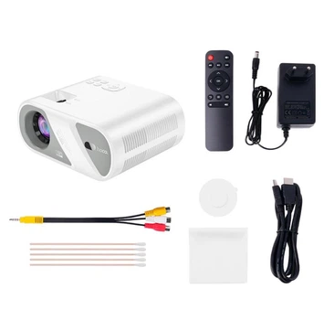 Беспроводной WiFi/Bluetooth Портативный Проектор Hoco DT1 Wireless Projector (720p same screen version) с функцией зеркалирования экрана|2.4G/5G, AUX/USB/AV/HDTV| Белый