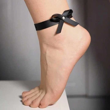 Женские браслеты с бантиками на ноги SV Leather Ankle 2шт. One Size