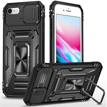 Чохол протиударний Epik Defender Cam Ring Case на Apple iPhone 7 / 8 / SE (2020) (4.7") Чорний / Black