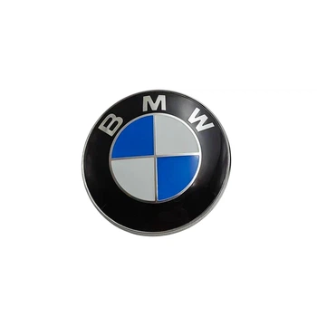 Емблема Bmw 78мм синя з білим пластик+Метал (на 2 штифтах) OEM 51141970248