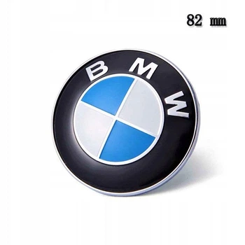 Емблема для Bmw 82 мм пластикова 2 пуклі Оригінал якість