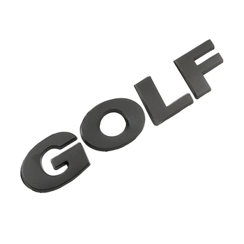 Емблема напис GOLF Гольф для Volkswagen Чорний 121x26 мм на скотчі