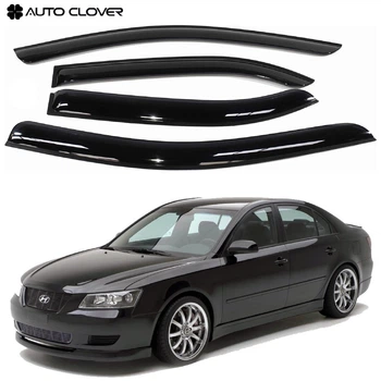 Дефлектори вікон вітровики для Hyundai Sonata NF 2004-2010 4 шт (Auto Clover)