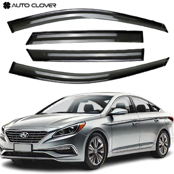 Дефлектори вікон вітровики для Hyundai Sonata LF 2015-2019 4 шт (Auto Clover)