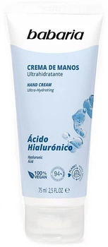 Крем для рук с гиалуроновой кислотой - Babaria Hyaluronic Acid Hand Cream 75ml (1223391-36602954)