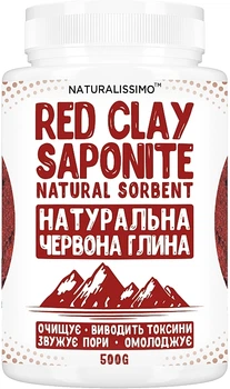 Глина красная "Сапонит" - Naturalissimo Red Clay Saponite 500g (1442267-30530920)
