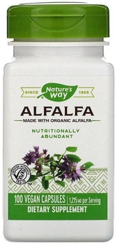 Люцерна Nature's Way Alfalfa 1215 мг 100 капсул в упаковке (ARE-574962)