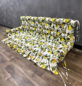 Подушка для садової гойдалки з бортами та рюшею Lemon meyeri 100х50х50х20 см різнокольорова