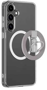 Etui AMAZINGthing Minimal Mag Case z pierścieniem magnetycznym i uchwytem ring magnetyczny do Samsung Galaxy S25+ Transparent (4896238001751)