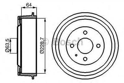 Тормозной барабан Bosch (0 986 477 012)