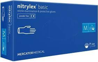 Перчатки нитриловые нитрилекс NITRYLEX уп./100 шт. nitrilex базик медицины,косметологии,тату рамер M