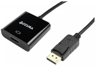 Адаптер Accura Displayport > HDMI M/F 0.1m Black (5907502399814)