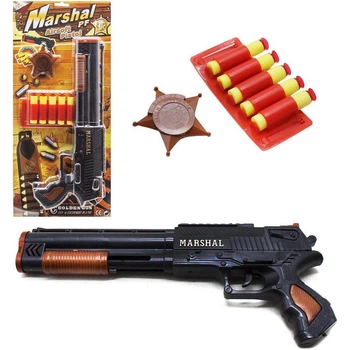 Детский Пистолет Дробовик Marshal с Поролоновыми Патронами на Присосках GoldenGun
