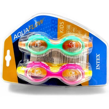 Intex Aqua Flow Kids дитячі окуляри для плавання 3-8 років — набір 2 шт (для хлопчиків і дівчаток)