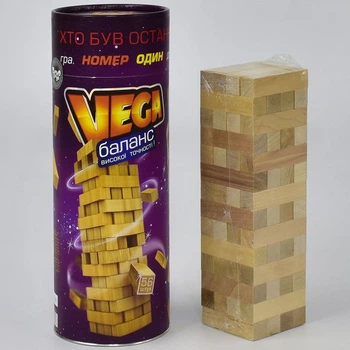 Дитяча настільна гра Vega Баланс Вежа Danko Toys – гра на уважність, спритність і рівновагу