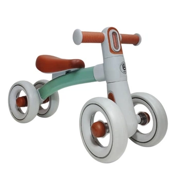 Велобег толокар детский Scale Sports 4-х колесный фонарик. Grey and green (551106989)