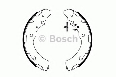 Колодка тормозная барабанная задняя MITSUBISHI L200 Bosch (0986487758)
