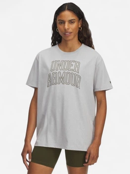 Футболка оверсайз длинная женская Under Armour Rival OS Campus Tee 6007883-011 M Серая (198633298779)