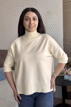 Светр INEDIT 10844 Latte ONE SIZE