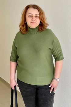 Свитер INEDIT 10847 Khaki ONE SIZE