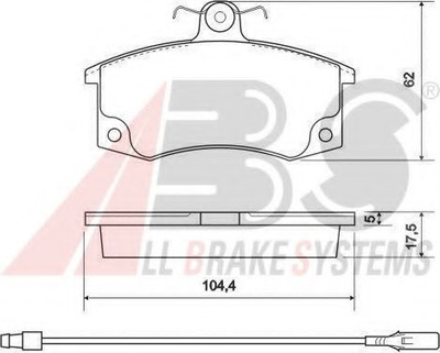 Колодка гальм. диск. ВАЗ 2110-12 перед. (вир-во ABS) A.B.S. (37079)